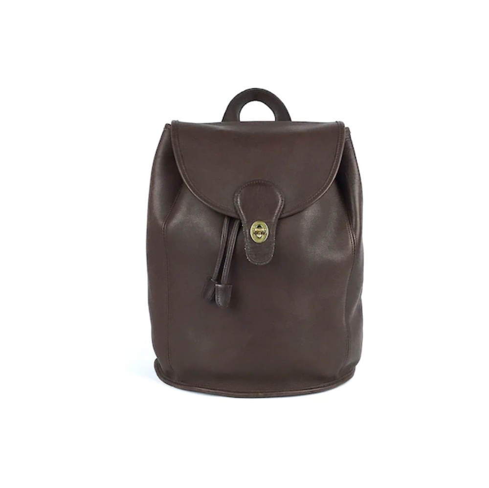 Coach Vintage Turn Lock Leather Backpack - Picture 9 of 16